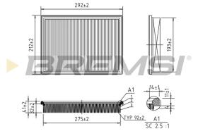 BREMSI FA1342 - AIR FILTER JEEP