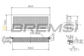 BREMSI FA1346 - AIR FILTER PEUGEOT, CITROEN, MINI