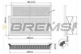 BREMSI FA1350 - AIR FILTER ABARTH