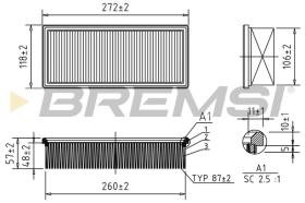 BREMSI FA1353 - AIR FILTER HONDA, ROVER, MG