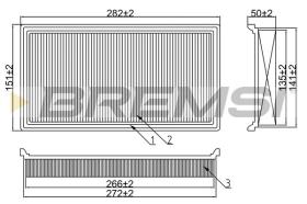 BREMSI FA1355 - AIR FILTER RENAULT, SUZUKI, DACIA