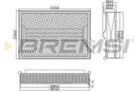 BREMSI FA1358 - AIR FILTER FORD, VW, SEAT