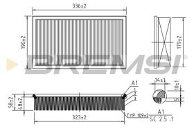 BREMSI FA1370 - AIR FILTER MERCEDES-BENZ