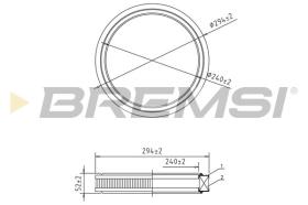 BREMSI FA1372 - AIR FILTER FORD