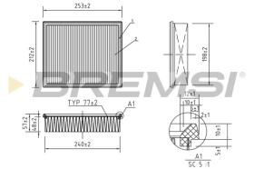 BREMSI FA1373 - AIR FILTER BMW, OPEL, VW, AUDI, ALPINA