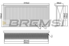 BREMSI FA1375 - AIR FILTER VOLVO