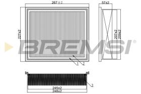 BREMSI FA1378 - AIR FILTER VW