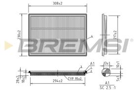 BREMSI FA1379 - AIR FILTER OPEL