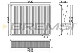 BREMSI FA1380 - AIR FILTER VW