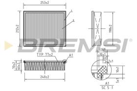 BREMSI FA1381 - AIR FILTER VW, AUDI, SKODA