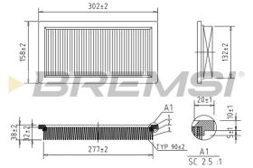 BREMSI FA1382 - AIR FILTER FIAT