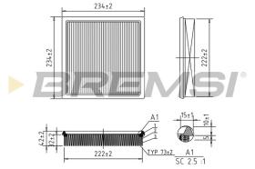 BREMSI FA1384 - AIR FILTER BMW