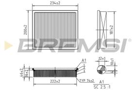 BREMSI FA1389 - AIR FILTER MERCEDES-BENZ