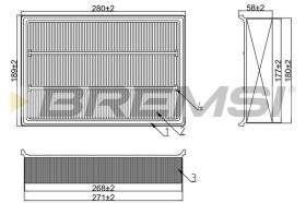 BREMSI FA1391 - AIR FILTER FORD, VOLVO