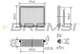 BREMSI FA1392 - AIR FILTER SUZUKI