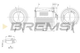 BREMSI FA1596 - AIR FILTER NISSAN