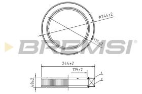 BREMSI FA1599 - AIR FILTER OPEL, SEAT