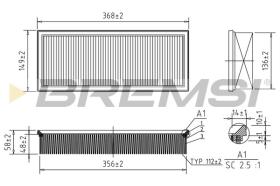 BREMSI FA1600 - AIR FILTER FORD