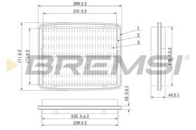 BREMSI FA1602 - AIR FILTER SUZUKI