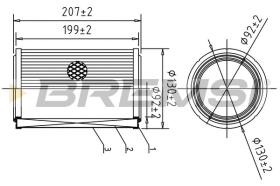 BREMSI FA1608 - AIR FILTER RENAULT