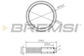 BREMSI FA1610 - AIR FILTER FORD