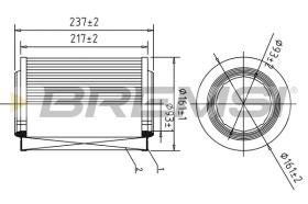 BREMSI FA1612 - AIR FILTER VW