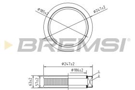  FA1631 - AIR FILTER FORD, RENAULT, ARO, SAAB