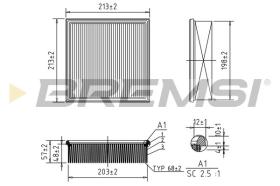 BREMSI FA1641 - AIR FILTER VW, AUDI, WARTBURG, SEAT