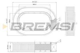 BREMSI FA1648 - AIR FILTER MERCEDES-BENZ