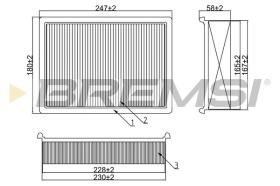 BREMSI FA1650 - AIR FILTER BMW, ALPINA