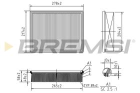 BREMSI FA1651 - AIR FILTER VW