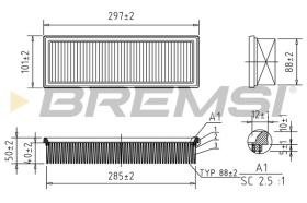 BREMSI FA1654 - AIR FILTER RENAULT, PEUGEOT, CITROEN