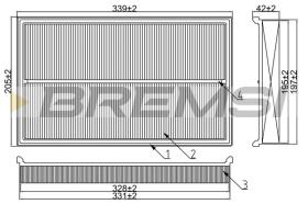 BREMSI FA1655 - AIR FILTER OPEL