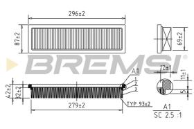 BREMSI FA1658 - AIR FILTER RENAULT, ARO