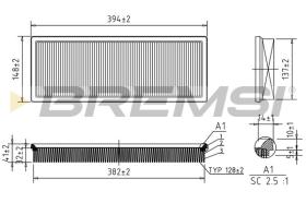 BREMSI FA1659 - AIR FILTER FORD