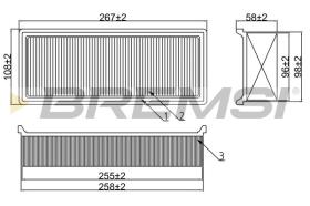 BREMSI FA1660 - AIR FILTER MG, ROVER