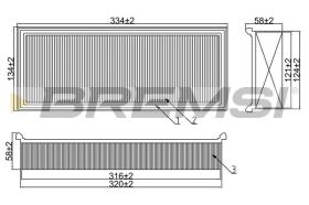 BREMSI FA1661 - AIR FILTER VW, AUDI, ARO