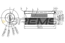 BREMSI FA1665 - AIR FILTER NISSAN, VW