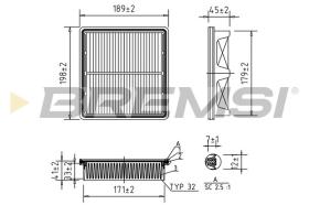 BREMSI FA1676 - AIR FILTER HONDA