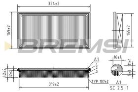 BREMSI FA1678 - AIR FILTER KIA