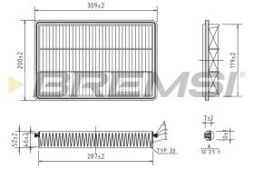 BREMSI FA1684 - AIR FILTER OPEL, LOTUS, ISUZU