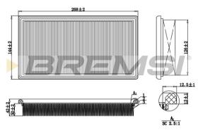 BREMSI FA1688 - AIR FILTER TOYOTA, KIA