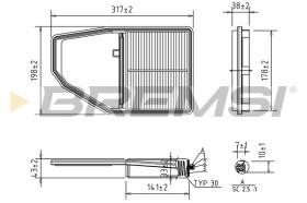 BREMSI FA1689 - AIR FILTER HONDA