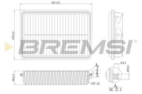 BREMSI FA1691 - AIR FILTER HYUNDAI