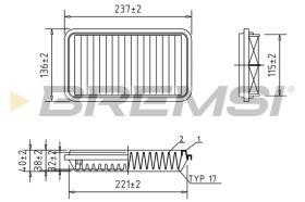 BREMSI FA1692 - AIR FILTER SUZUKI