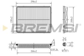 BREMSI FA1695 - AIR FILTER KIA