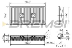 BREMSI FA1697 - AIR FILTER VW