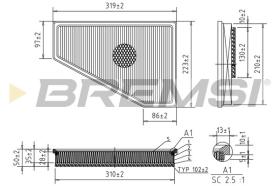 BREMSI FA1698 - AIR FILTER CHRYSLER