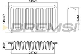 BREMSI FA1702 - AIR FILTER DAIHATSU