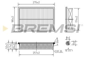 BREMSI FA1703 - AIR FILTER MAZDA